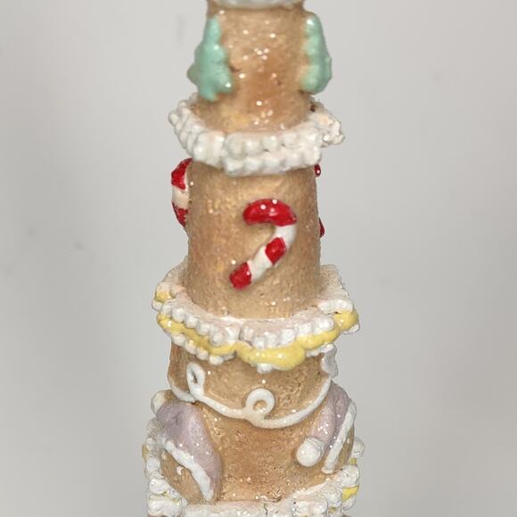 Pastel Pink Sugar Coated Christmas Candyland Sweet Treats Gingerbread Tree - Picture 5 of 12